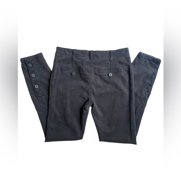 Anthropologie Ribbed Buttoned Ankle Utility Pants Women’s Size 26 - Picture 4 of 11